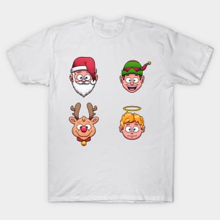 Cute Christmas Faces T-Shirt